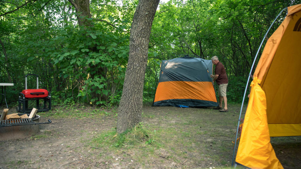 tent camping close to nature